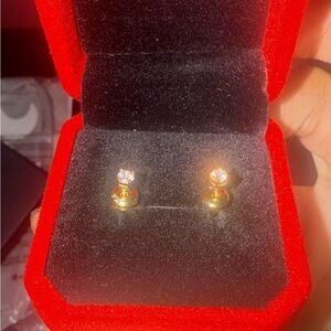 Gold and Diamond tested Stud Earrings